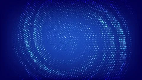 Binary code background with digits 1 and 0 forming a swirling circular patter Stock Illustration