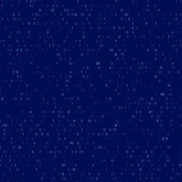 Binary code background futuristic digital matrix pattern blue technology. Binary Stock Illustration