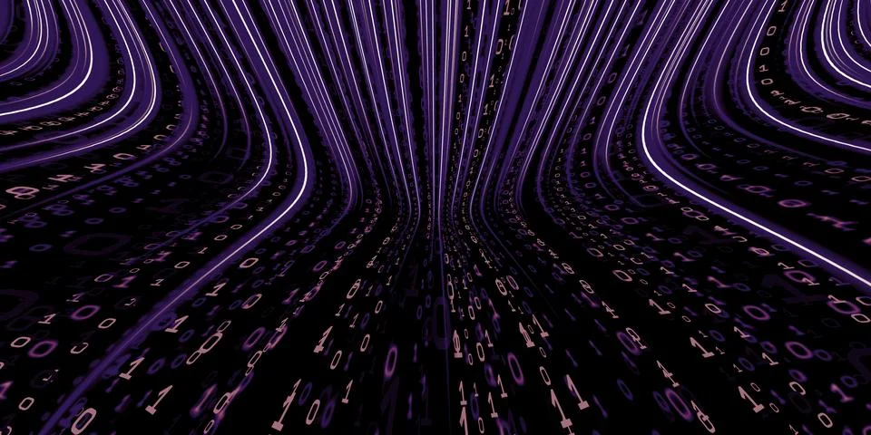 Binary code background hacker binary data computer hacking Technology of digi Stock Illustration