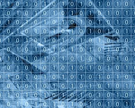 Binary code background Stock Illustration