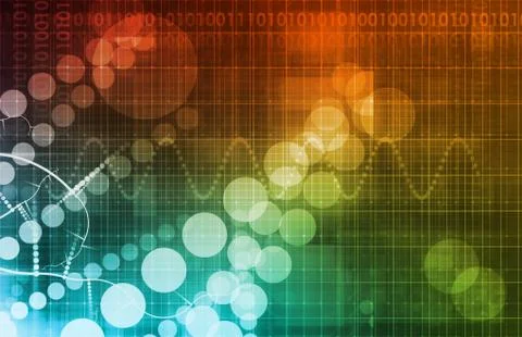 Binary Code Background 库存插图