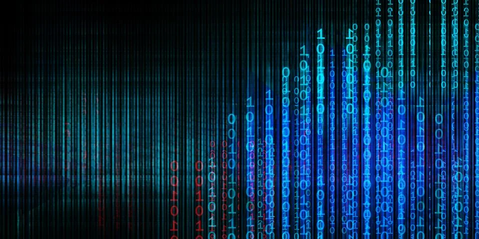 Binary Code Background Stock Illustration