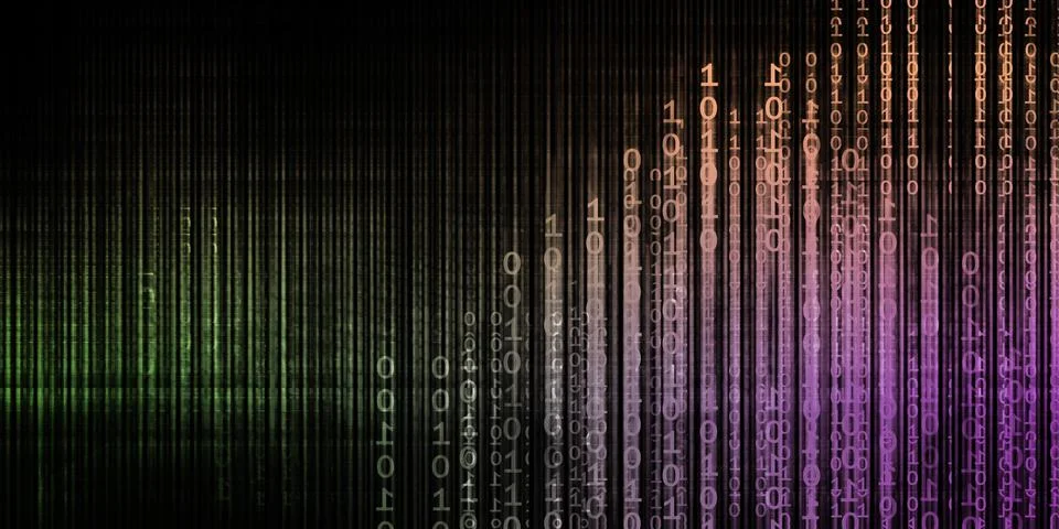 Binary Code Background Stock Illustration