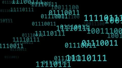 Binary Code Background Loop Stock Illustration