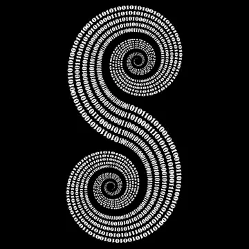 Binary Code Background. Numbers Concept Stock Illustration