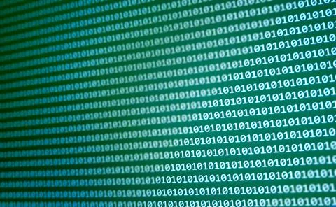 Binary code background. Technology pattern. coding concept. Hacker attack in  Stock Photos