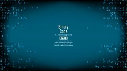 Binary Code Background Vector. High-Tech Matrix Background With Digits Stock Illustration
