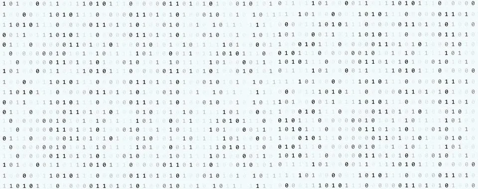 Binary Code backgrounds, a sequence of zero and one, black numbers, on a wh.. Stock Illustration
