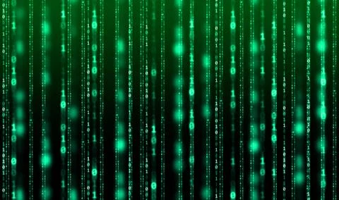 Binary Code backgrounds, a sequence of zero and one number on a green backg.. 스톡 일러스트