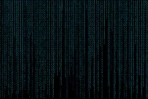 Binary code banner. Data and technology, decryption and encryption Stock Photos