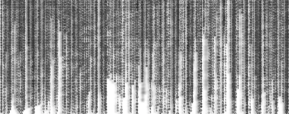 Binary code banner. Data and technology, decryption and encryption 库存照片