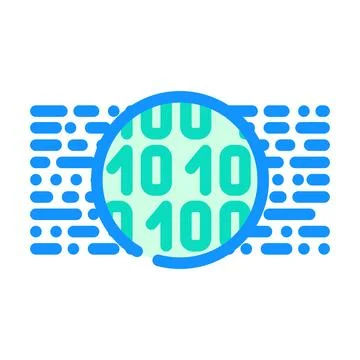 Binary code big data color icon vector illustration Stock Illustration