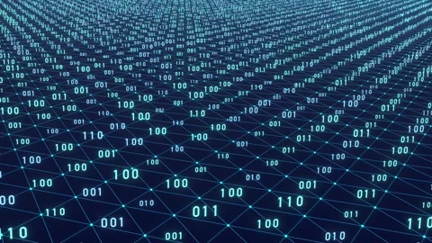 Binary code, big data, digital connection, plexus, technology. Stock Footage 322521308