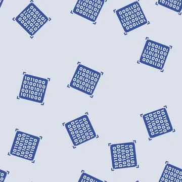 Binary code big data glyph seamless pattern Stock Illustration