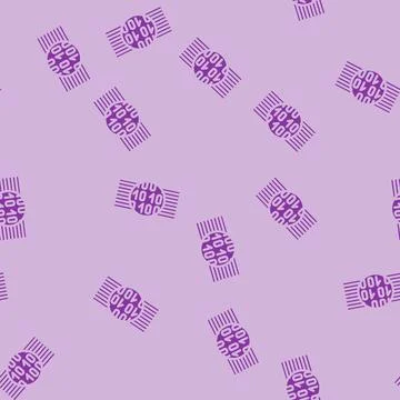 Binary code big data glyph vector seamless pattern Stock Illustration