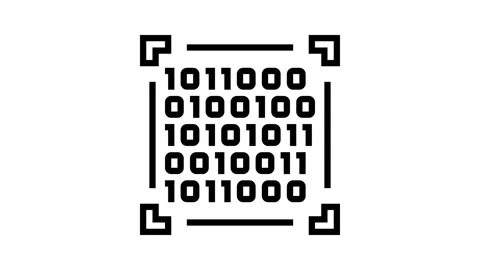 Binary code big data line icon animation Stock Footage 326125890