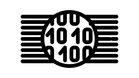 Binary code big data line icon animation Stock Footage 326752075