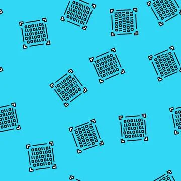 Binary code big data vector seamless pattern Stock Illustration