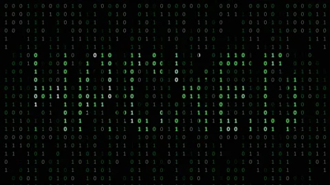 Binary code black and green animation Stock Footage 106129286