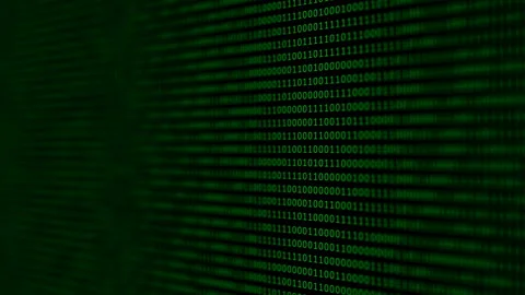 Binary code black and green animation Stock Footage 106131056