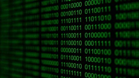 Binary code black and green animation Stock Footage 106131508