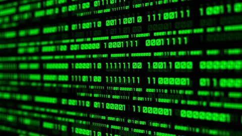 Binary code black and green animation Stock Footage 113923335