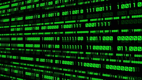 Binary code black and green animation Stock Footage 113925103