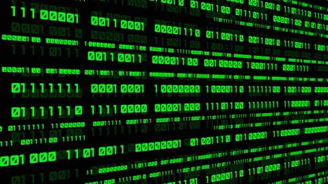 Binary code black and green animation Stock Footage 113925186