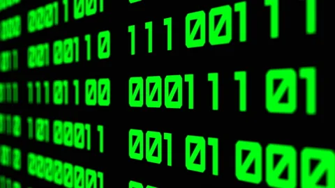 Binary code black and green animation Stock Footage 114769531
