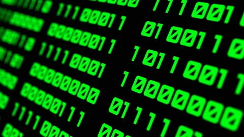 Binary code black and green animation Stock Footage 114769744