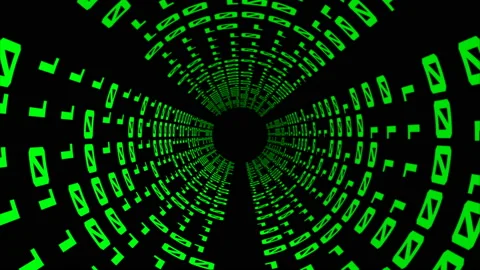 Binary code black and green animation Stock Footage 114770308