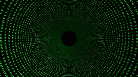 Binary code black and green animation Stock Footage 114772998