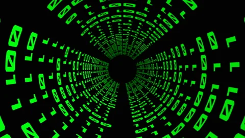 Binary code black and green animation Stock Footage 114803323