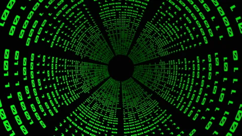 Binary code black and green animation Stock Footage 114803705