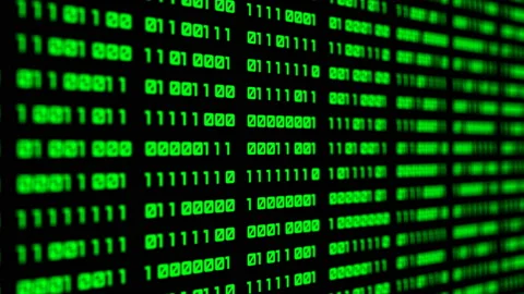 Binary code black and green animation Stock Footage 115104813