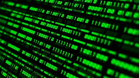 Binary code black and green animation Stock Footage 115106280