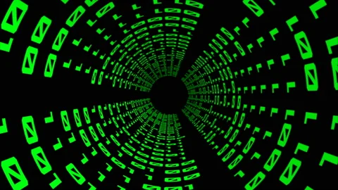 Binary code black and green animation Stockbeeldmateriaal 115854589