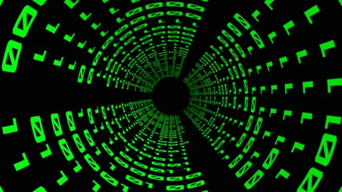 Binary code black and green animation Stock Footage 117049447