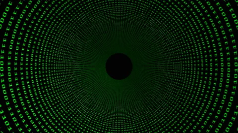 Binary code black and green animation Stockbeeldmateriaal 117050930