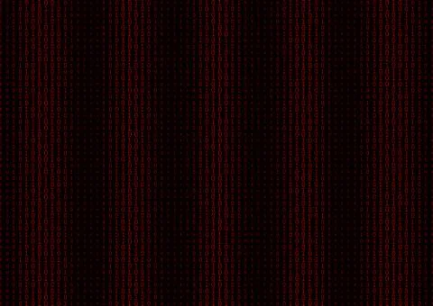 Binary code black and red background. Stock Illustration