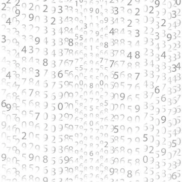 Binary code black and white background with digits on screen. Algorithm binary Stock Illustration