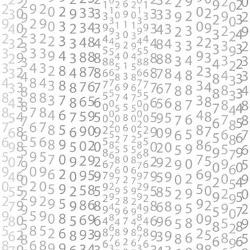 Binary code black and white background with digits on screen. Algorithm binary Stock Illustration