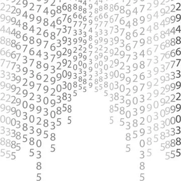 Binary code black and white background with digits on screen. Algorithm binary Stock Illustration