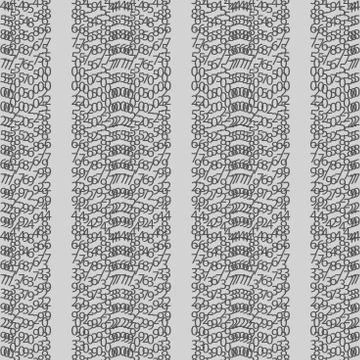 Binary code black and white background with digits on screen. Algorithm binary Stock Illustration