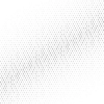 Binary code black and white background Stock Illustration