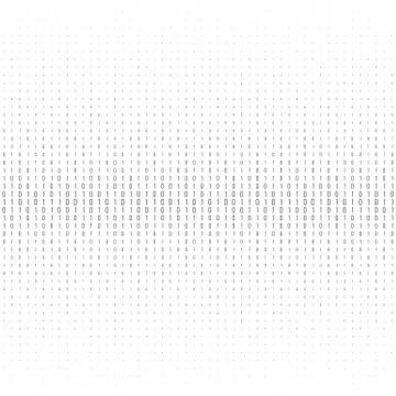 Binary code black and white background 库存插图
