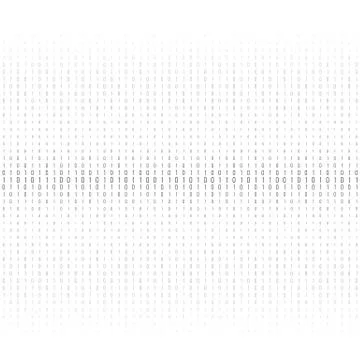 Binary code black and white background Stock Illustration