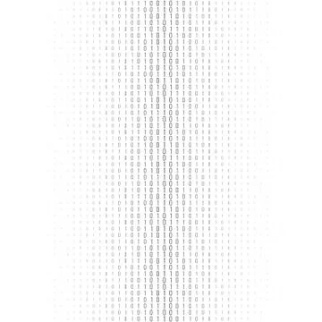 Binary code black and white background Stock Illustration