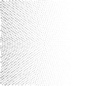 Binary code black and white background 스톡 일러스트