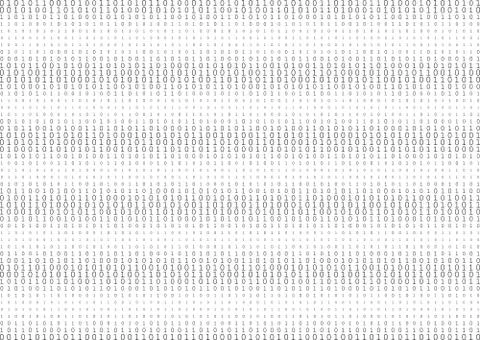 Binary code black and white background 스톡 일러스트